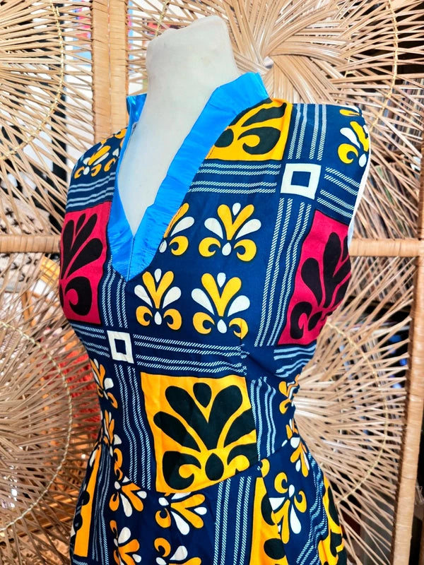 Brand New Vlisco Ankara Patchwork Print Dress