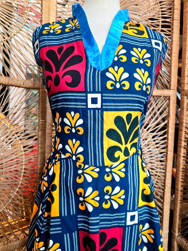 Brand New Vlisco Ankara Patchwork Print Dress