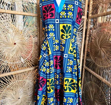 Brand New Vlisco Ankara Patchwork Print Dress