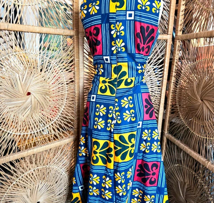 Brand New Vlisco Ankara Patchwork Print Dress