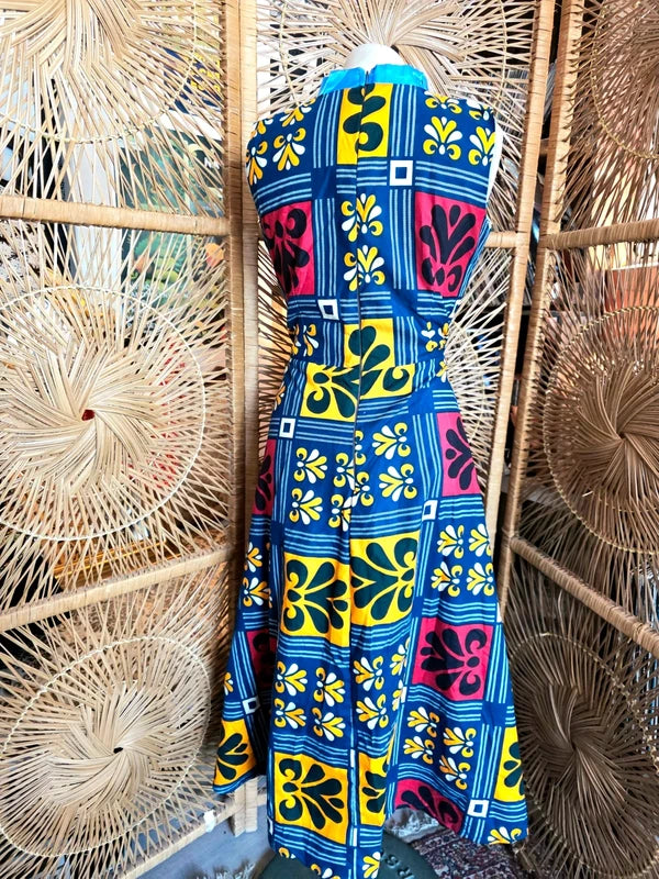 Brand New Vlisco Ankara Patchwork Print Dress