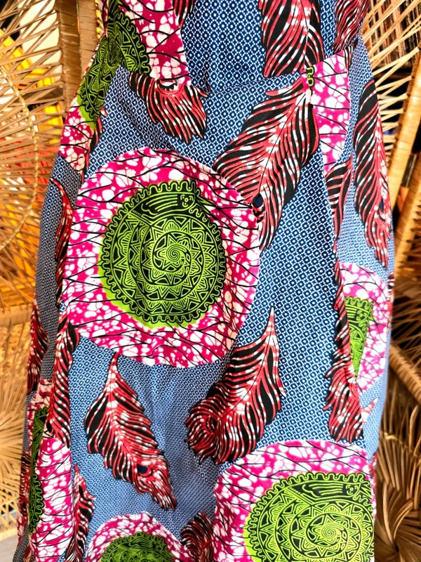 Brand New Yatva Made In Africa Ankara Cotton Print Cutout Top Waistcoat