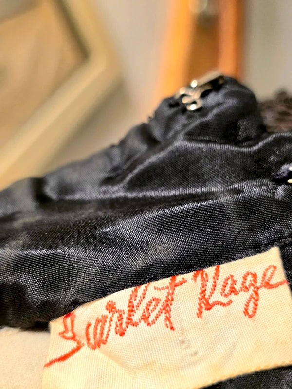 Vintage 80's Scarlet Rage Silk Tunic Dress