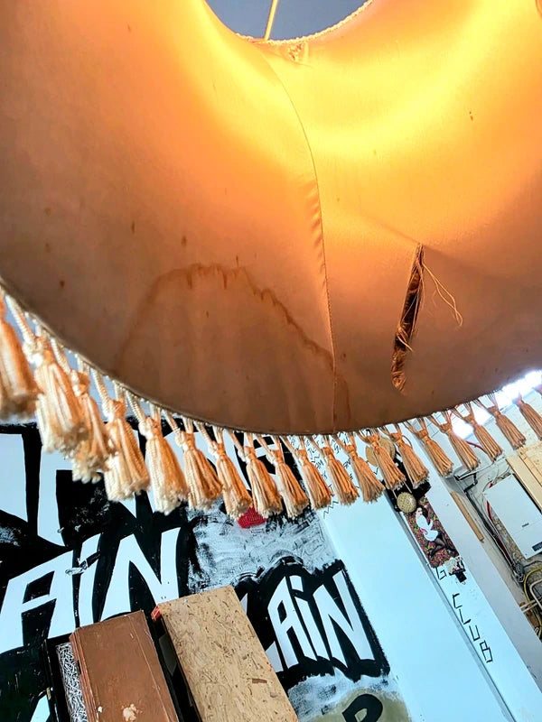 Antique French Glass Stem Floor Lamp