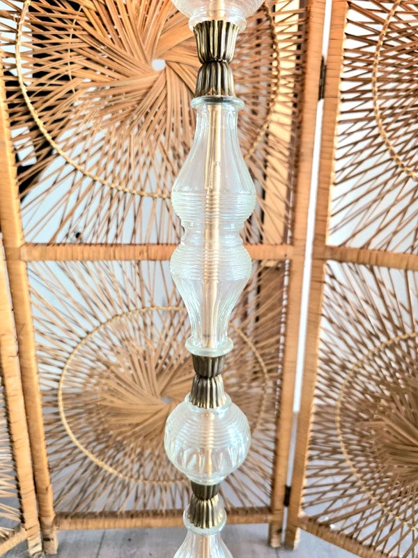 Antique French Glass Stem Floor Lamp