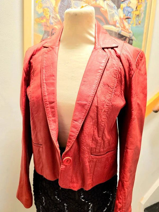 Vintage 1980's Crop Leather Jacket