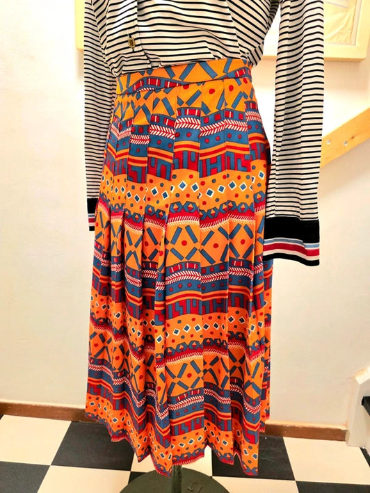 Vintage 1980's Neyret Pleated Skirt