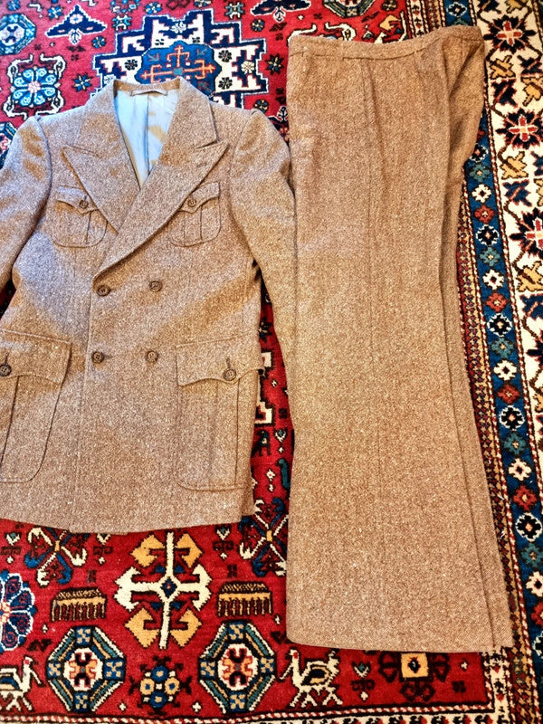 Vintage 70's Flared Trouser Suit