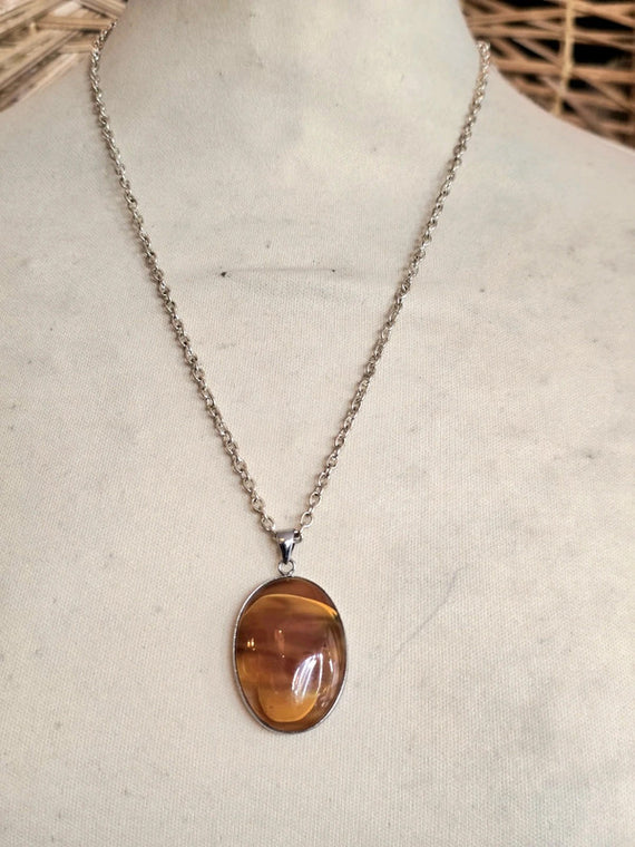 Vintage Gemstone Pendant Necklace