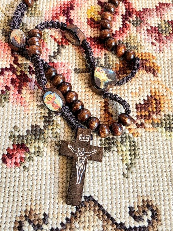 Vintage Catholic Wooden Rosary