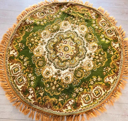 Vintage Round Persian/Oriental Wool Tablecloth