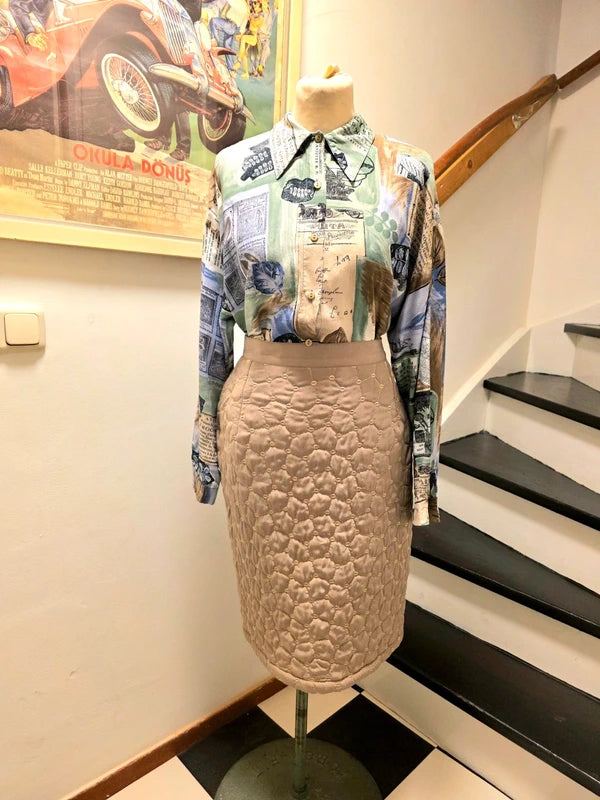 Vintage 80's Quilted Lenvol Skirt