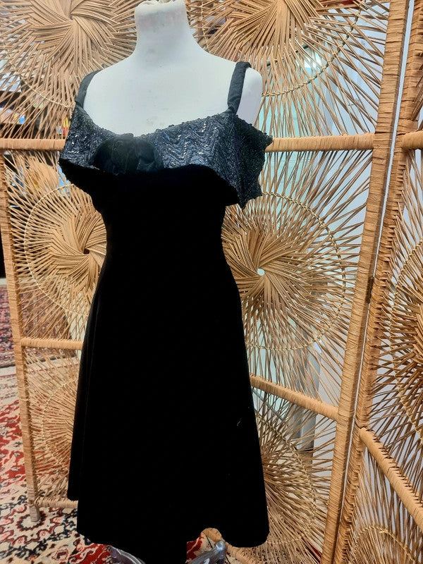 Vintage 80's Off the Shoulder Dress