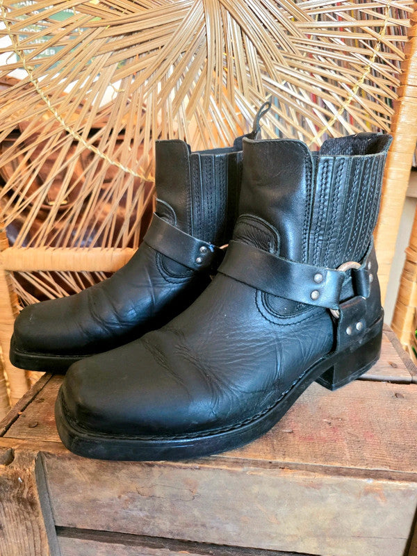 Vintage 80s / 90s Western Biker boots