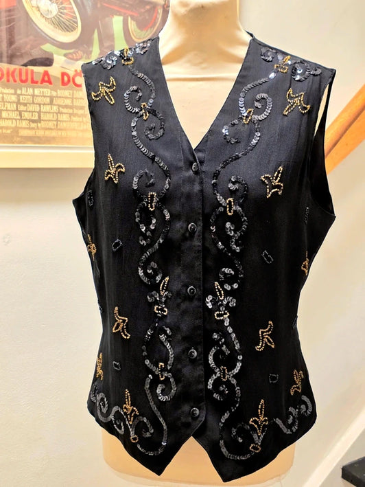 Vintage 80's Sequin Gillet / Waistcoat