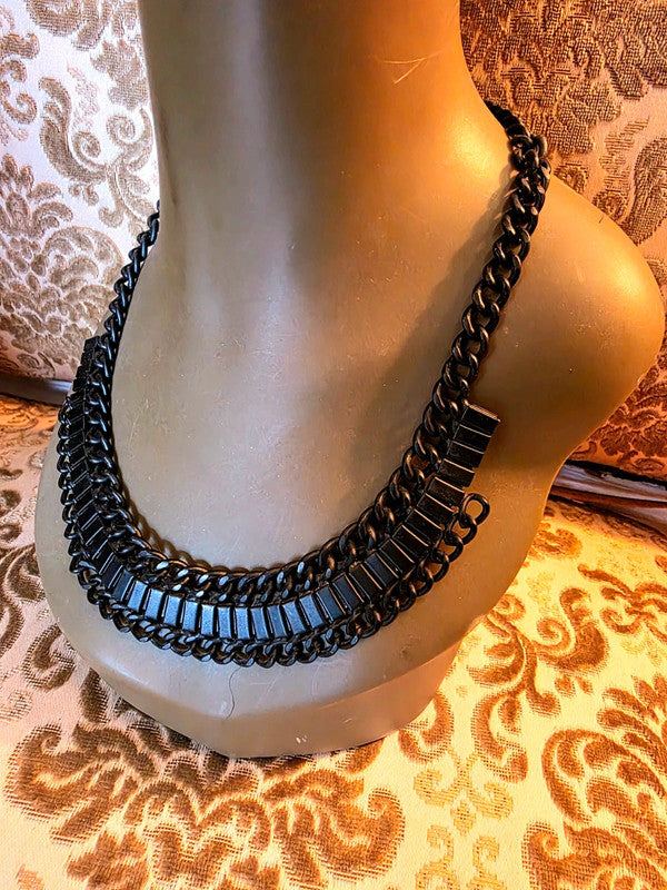 Vintage 80's Metal Necklace