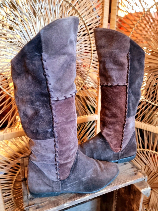 Vintage 80's Moda Italia Pull up Boots