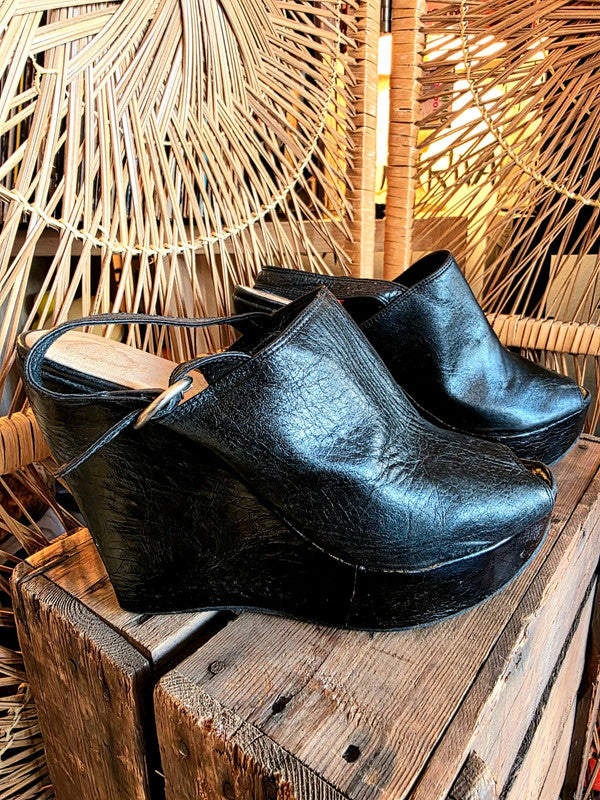 Vintage 90´s Wedge Platform Sandal Shoes