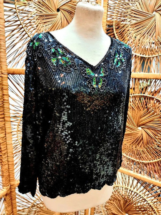 Vintage 80s Sequin Top