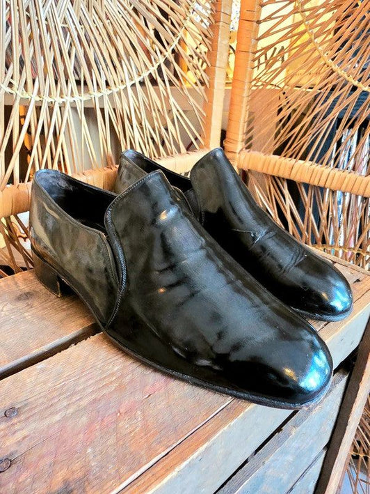 Vintage Bally Suisse Club Patent Slip on Shoes