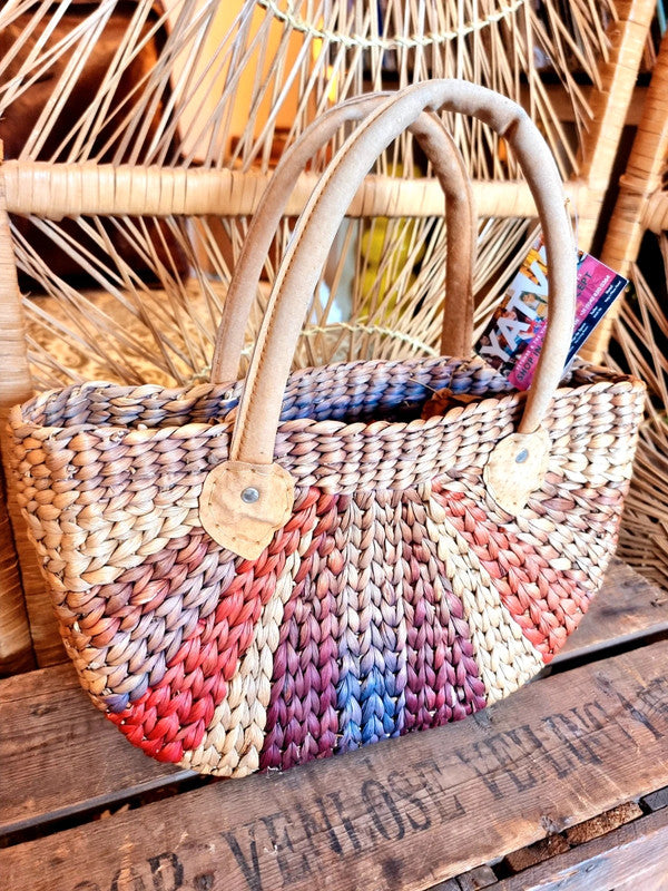 Vintage 80's Straw Handbag