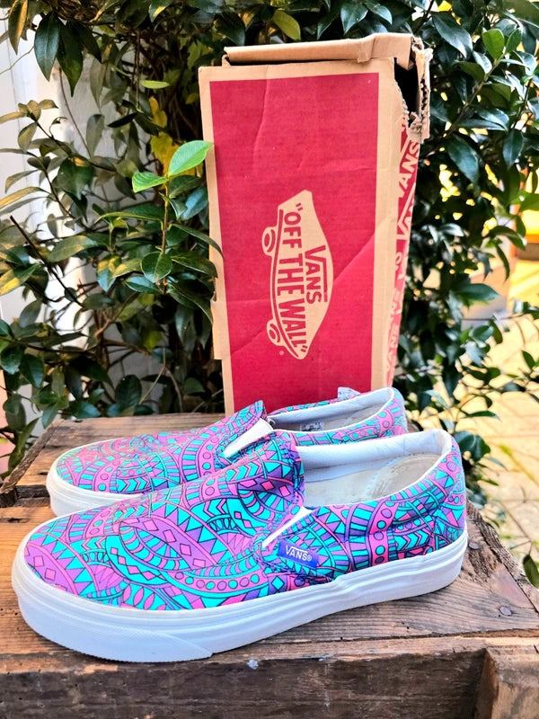 Brand New Vans Classic Liberty Satchmo / True White Slip-On Shoes