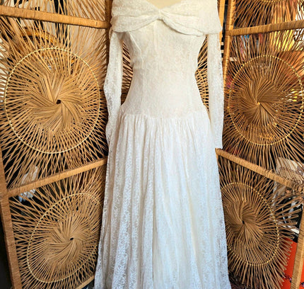 Vintage 50's Lace Wedding Dress