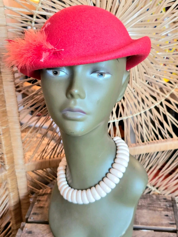 Vintage Cloche Wool Hat