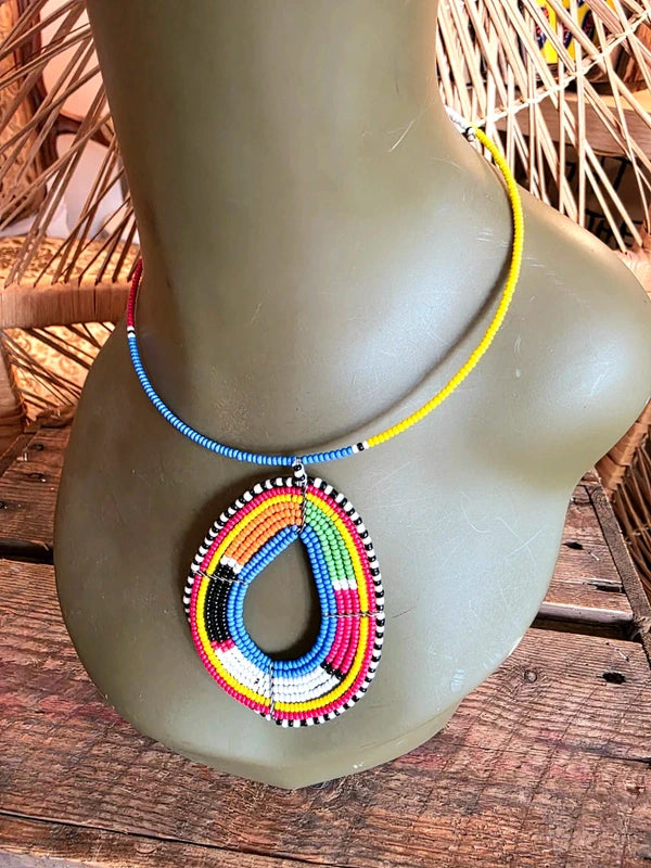 Brand New Beaded Pendant Necklace