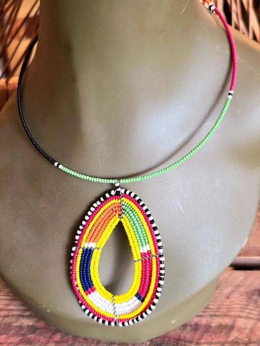 Brand New Beaded Pendant Necklace