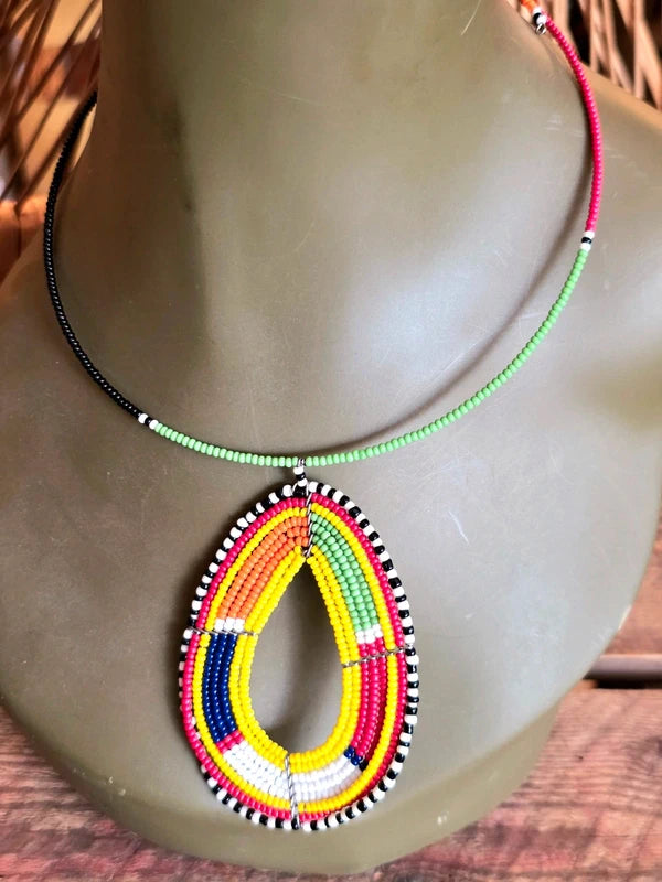 Brand New Beaded Pendant Necklace