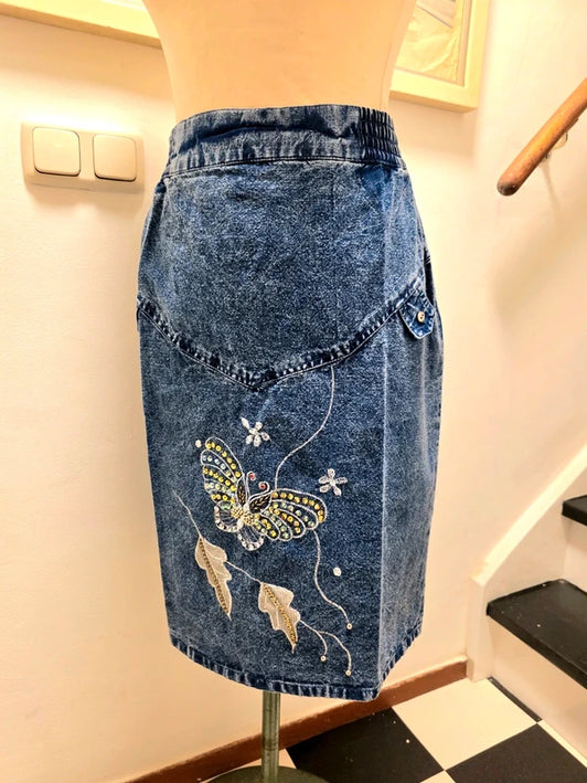 Vintage 80's Brand New Deadstock Denim Skirt