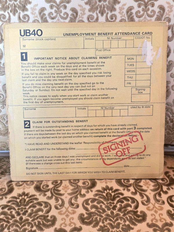UB40 – Signing Off Vinyl Record