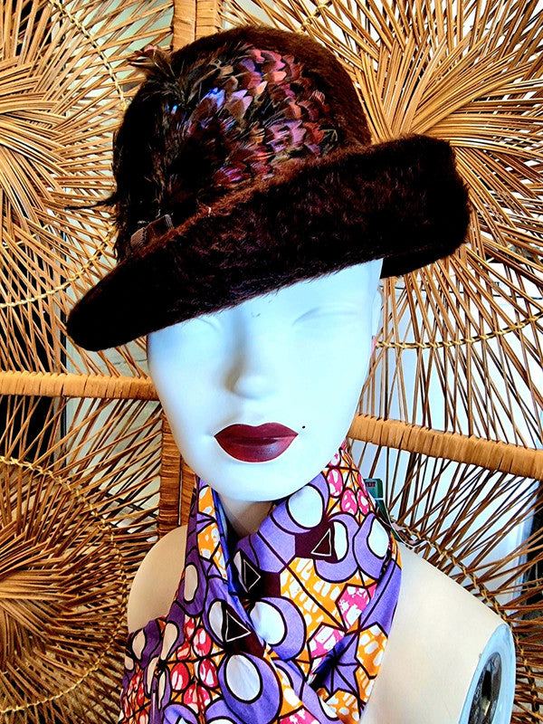 Vintage 70s / 80s Feather Hat