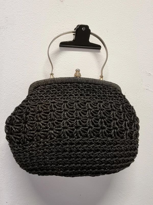 Vintage 1960's Sisal Crochet Handbag