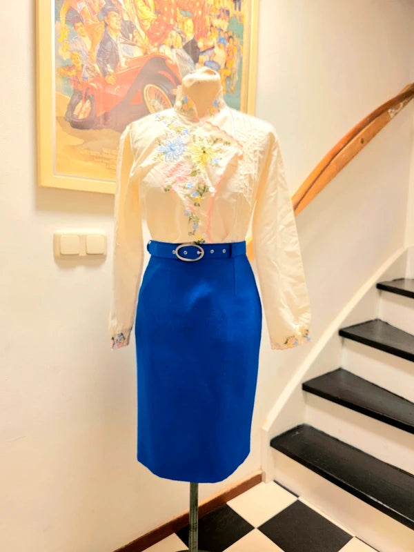 Vintage 1960's High Waist Pencil Wiggle Skirt