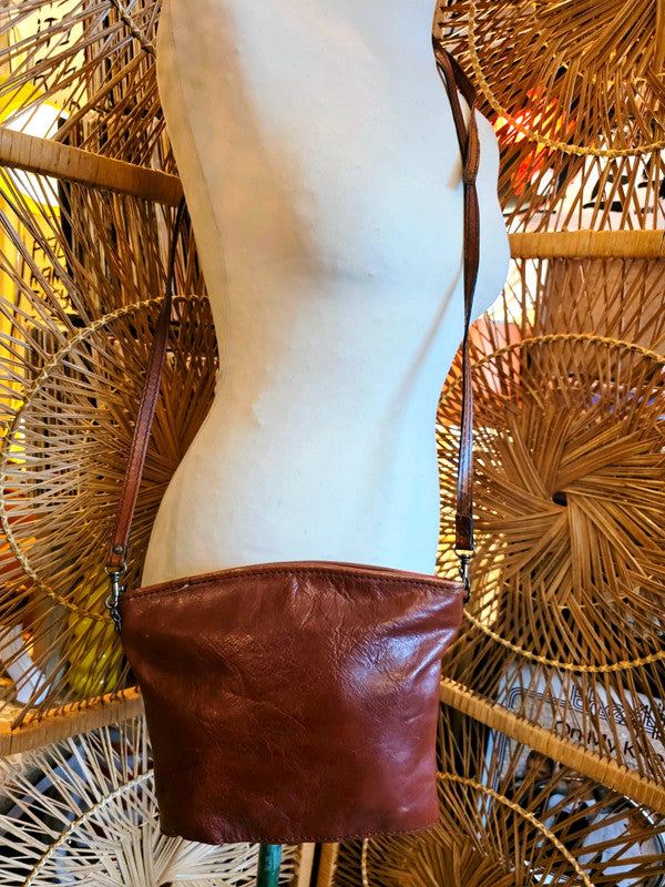 Vintage 80's Leather Shoulder Bag