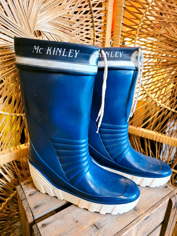 Vintage 70's /80's McKinley Rubber Sailing Wellington Boots