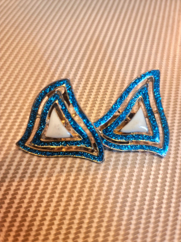 Retro Triangle Clip on Earrings