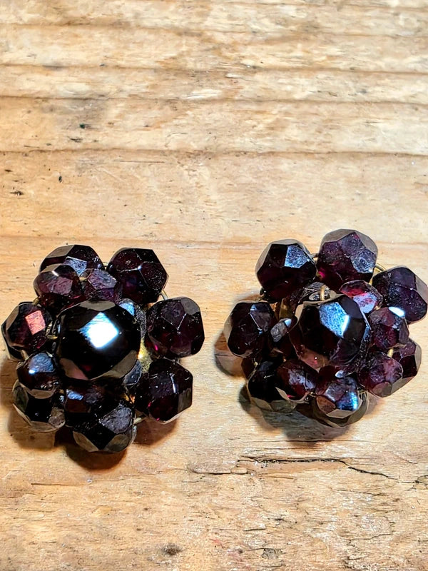 Vintage 70's/80's Cluster Clip-On Earrings
