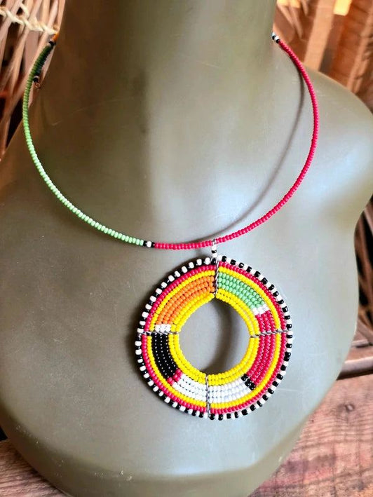 Brand New Beaded Pendant Necklace