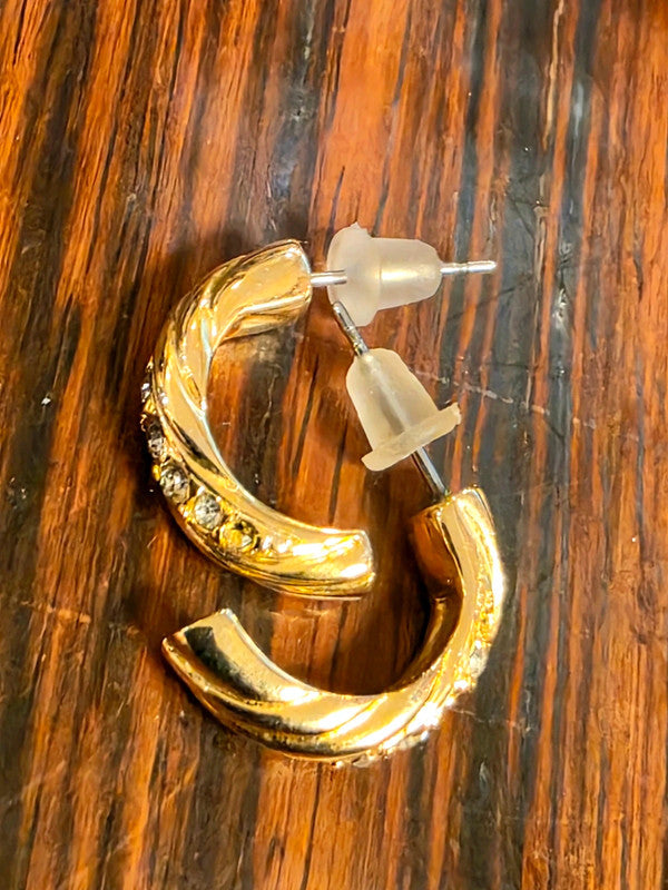 Vintage 80s Hoop Pierced Earrings