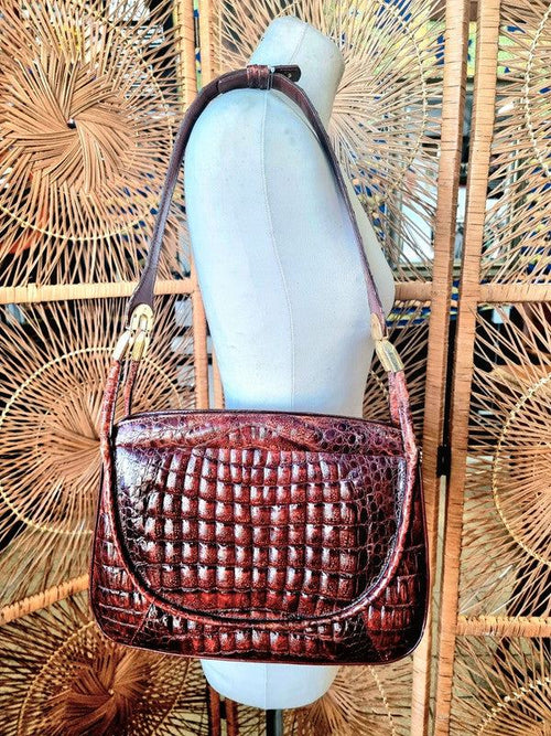 Vintage 60's / 70's Croc Leather Shoulder Bag