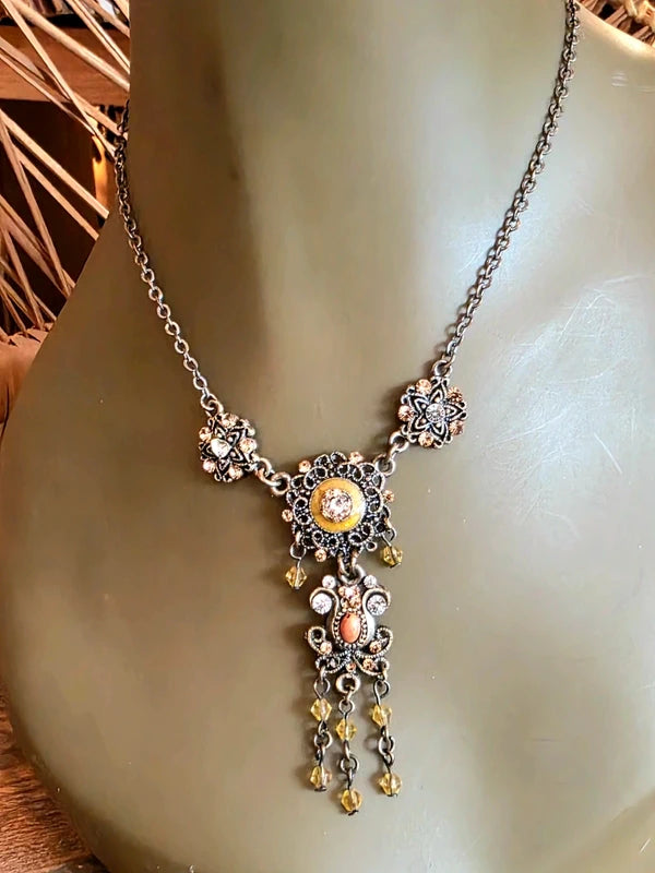Vintage 70's Chandelier Necklace