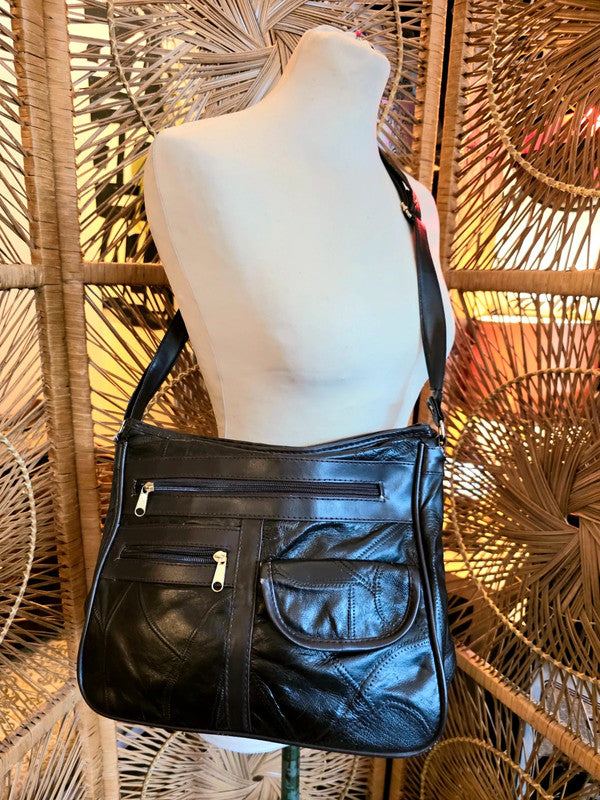 Vintage Faux Leather Shoulder Bag