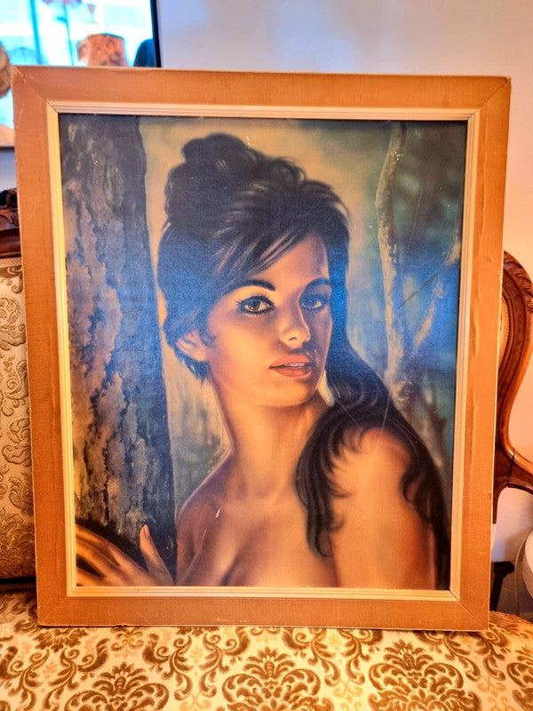 Vintage 60's J.H Lynch Framed Tina Print