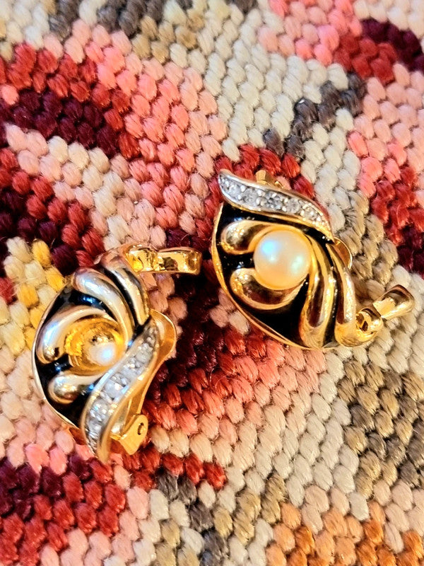 Vintage Soleil Clip-On Earrings