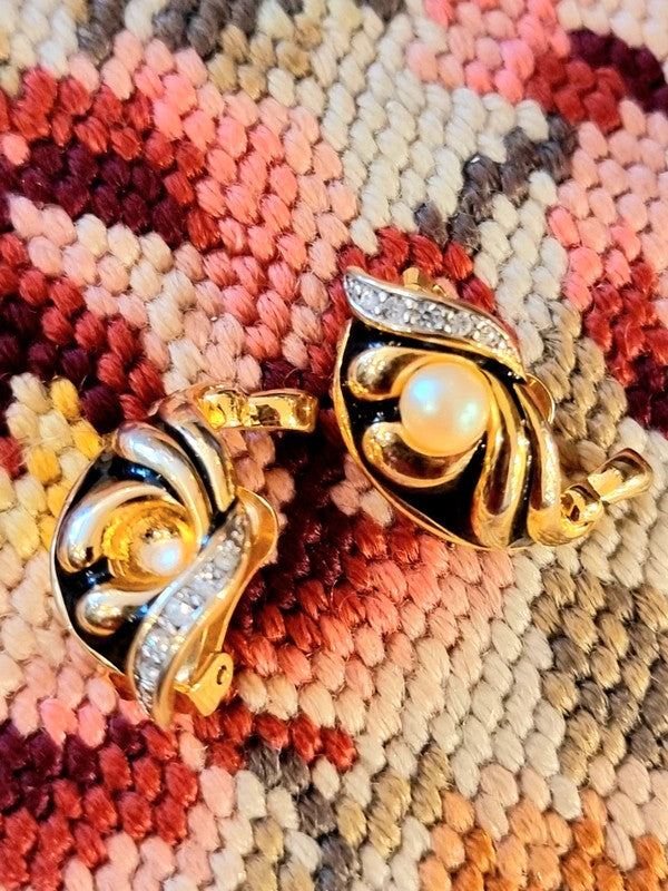 Vintage Soleil Clip-On Earrings