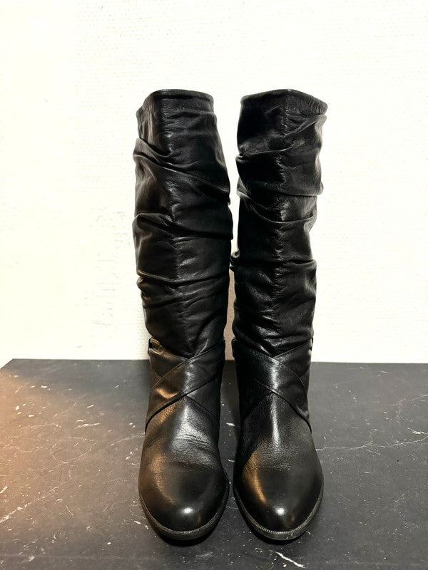 Vintage 80s Gathered pull up boots