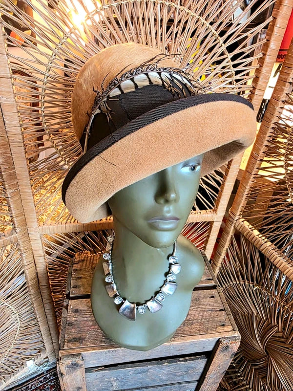 Vintage 60's Statement Cloche Hat